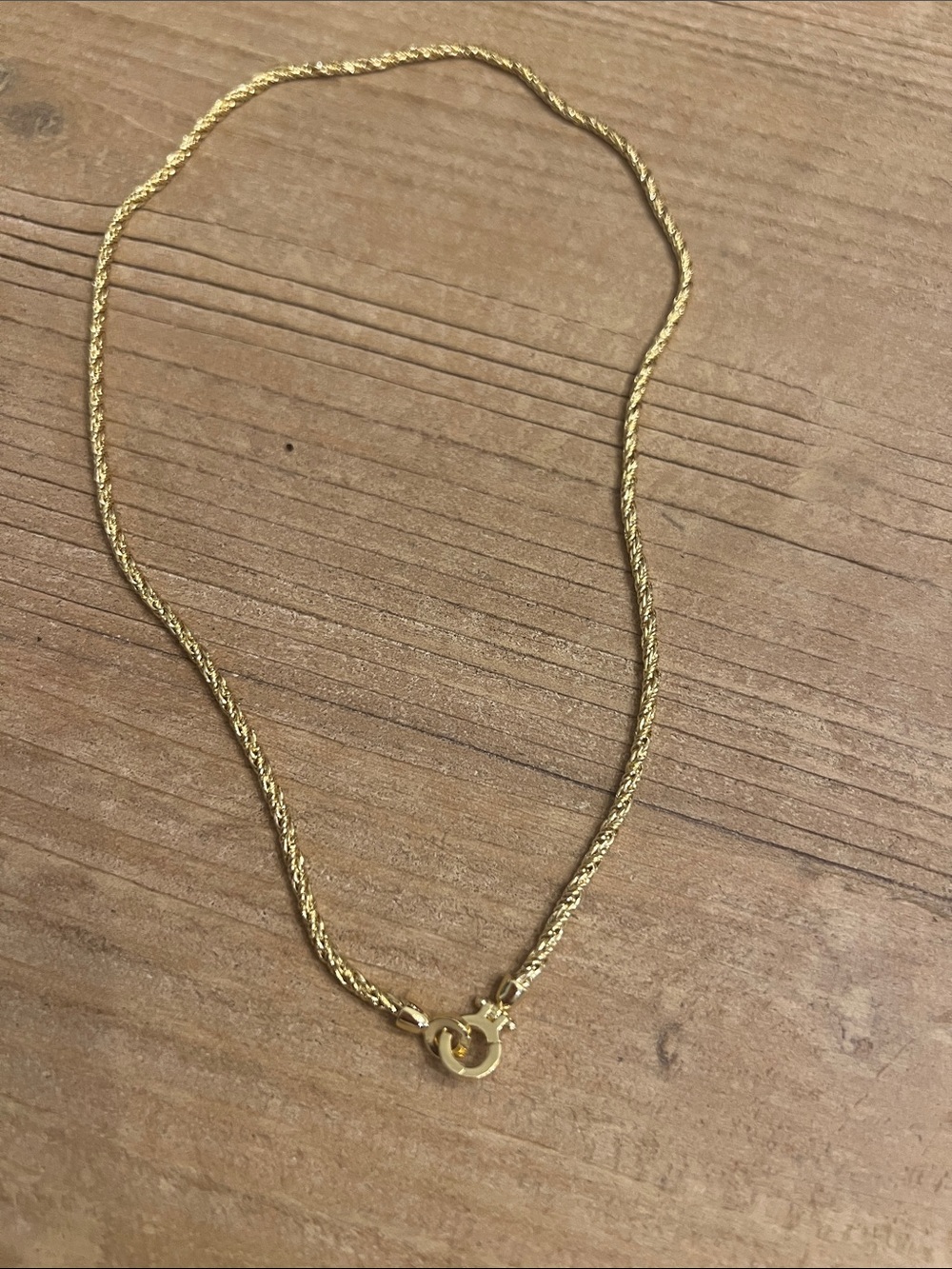 Gorjana Good Plated Chain Necklace with Charm Clasp